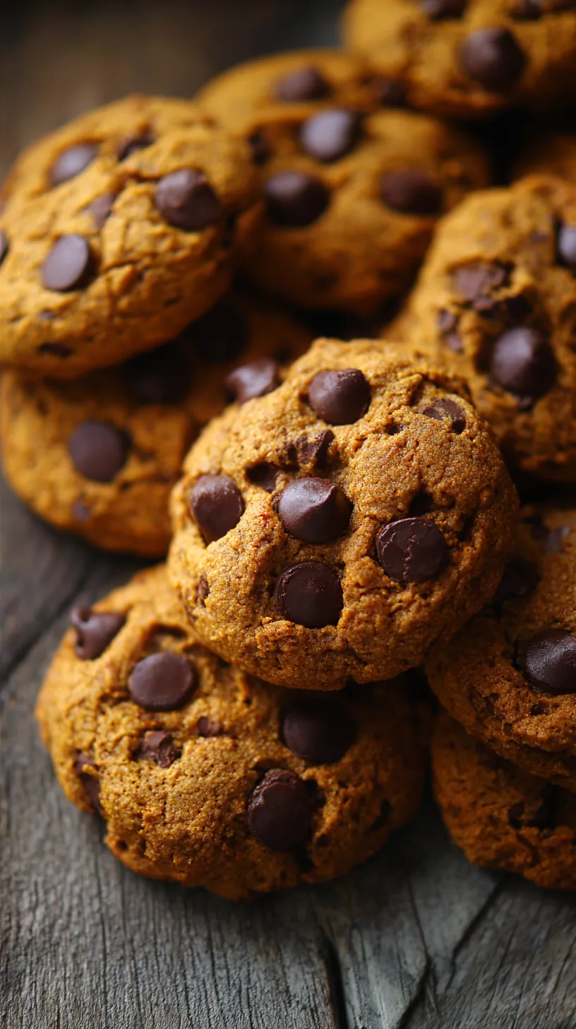 Chewy Pumpkin Chocolate Chip Cookies fresh from the oven